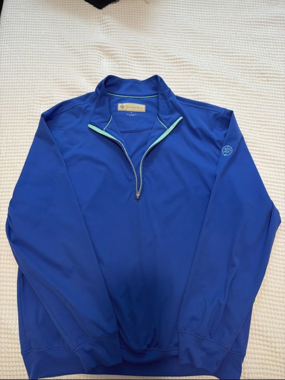 Donald Ross Men's Blue Performance Quarter-Zip Pullover